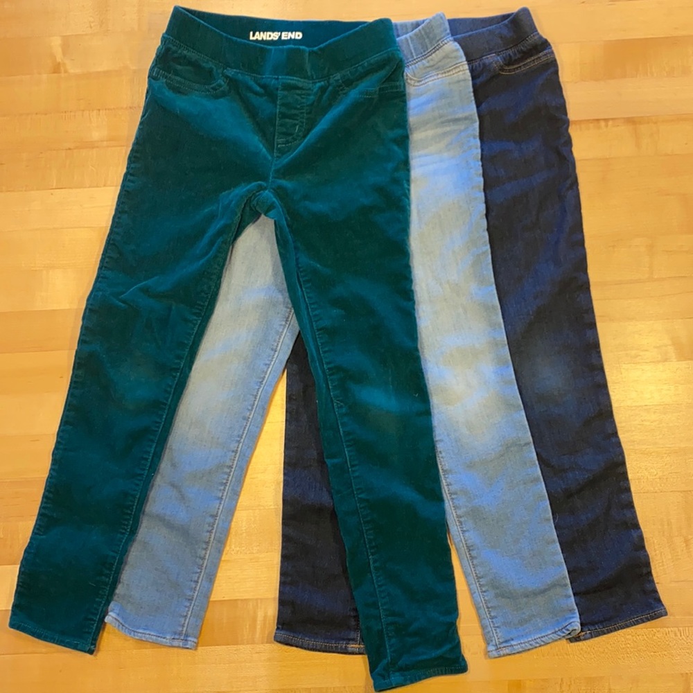 3 pairs Lands End jeggings